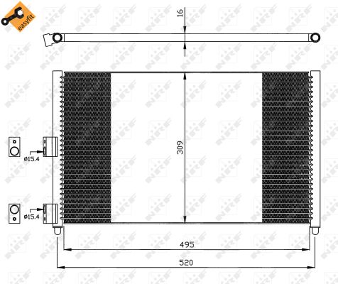 Condensator, climatizare 35502 NRF