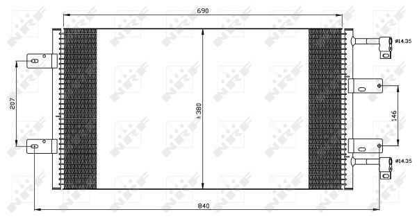 Condensator, climatizare 35505 NRF