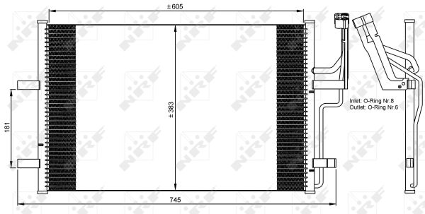 Condensator, climatizare 35507 NRF