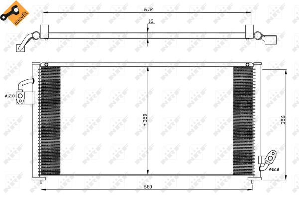 Condensator, climatizare 35523 NRF