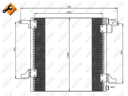 Condensator, climatizare 35526 NRF