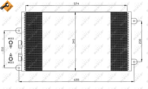 Condensator, climatizare 35532 NRF