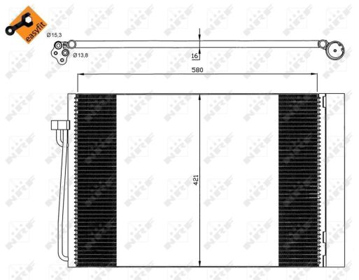 Condensator, climatizare 35537 NRF