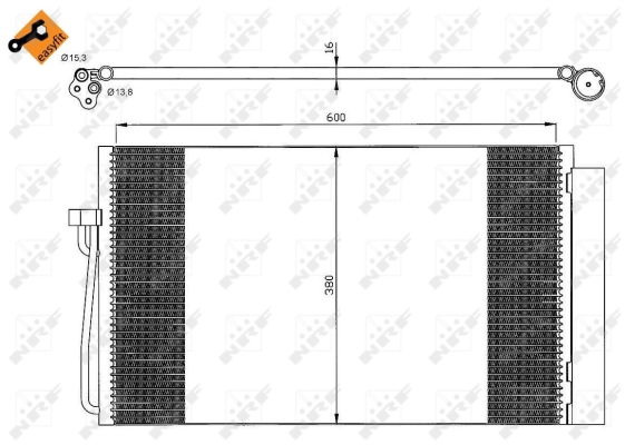 Condensator, climatizare 35538 NRF