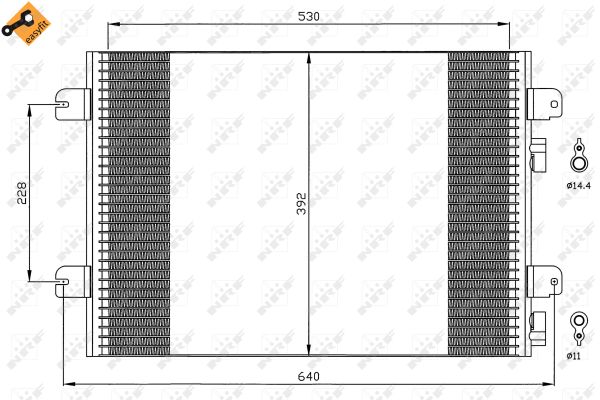 Condensator, climatizare 35542 NRF