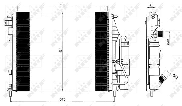 Condensator, climatizare 35547 NRF