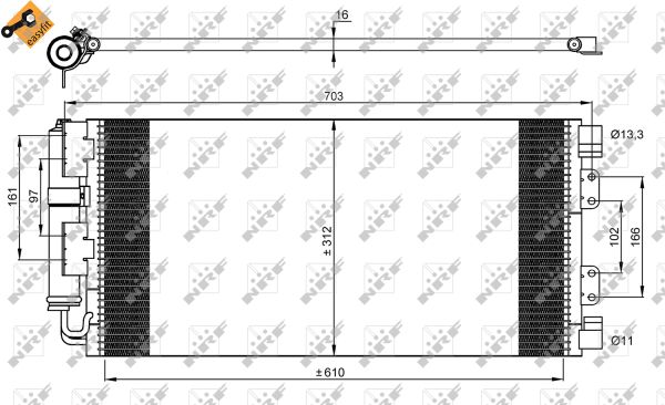 Condensator, climatizare 35548 NRF