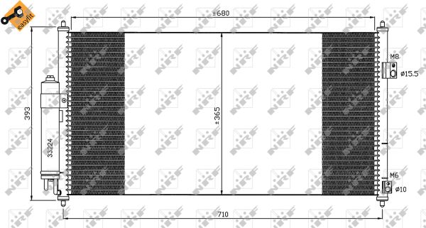 Condensator, climatizare 35550 NRF