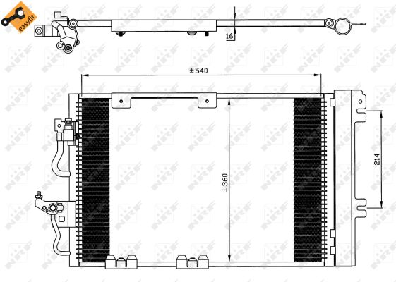 Condensator, climatizare 35554 NRF