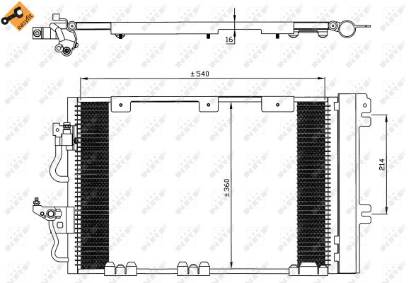 Condensator, climatizare 35556 NRF