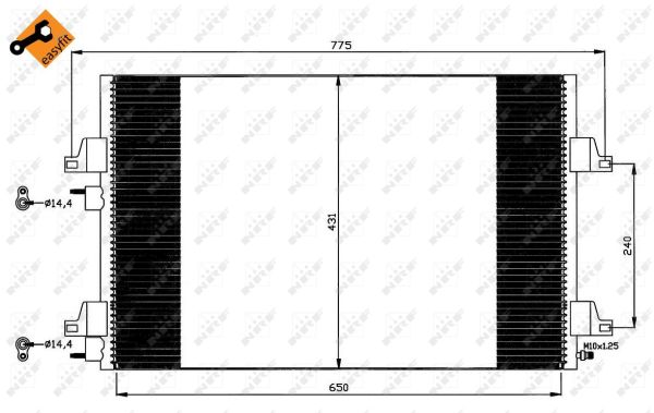 Condensator, climatizare 35557 NRF