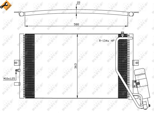 Condensator, climatizare 35558 NRF