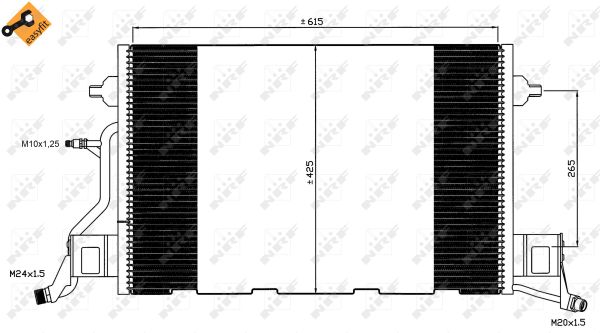 Condensator, climatizare 35564 NRF