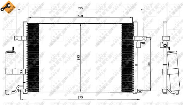 Condensator, climatizare 35573 NRF