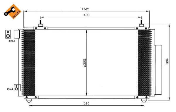 Condensator, climatizare 35576 NRF