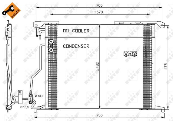 Condensator, climatizare 35578 NRF