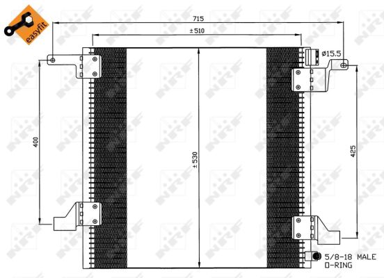 Condensator, climatizare 35579 NRF