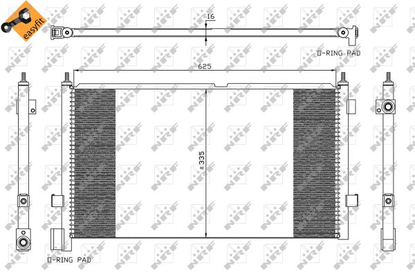 Condensator, climatizare 35591 NRF