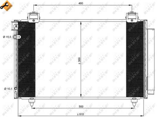 Condensator, climatizare 35592 NRF