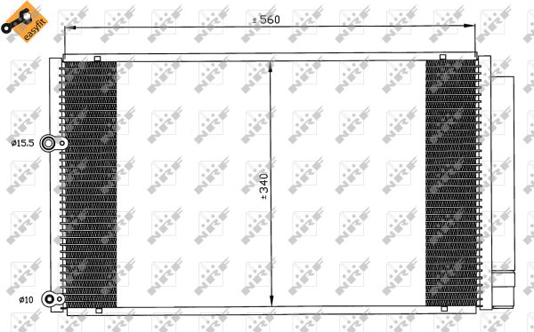 Condensator, climatizare 35601 NRF