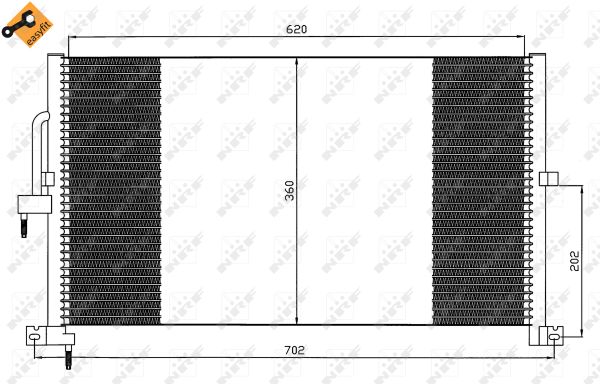 Condensator, climatizare 35603 NRF