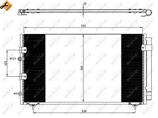 Condensator, climatizare 35609 NRF