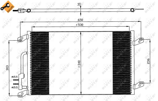 Condensator, climatizare 35615 NRF