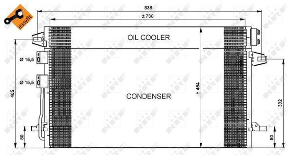 Condensator, climatizare 35617 NRF