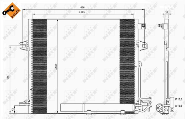 Condensator, climatizare 35618 NRF