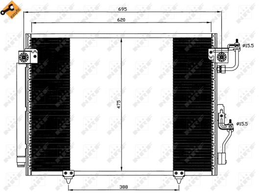 Condensator, climatizare 35619 NRF