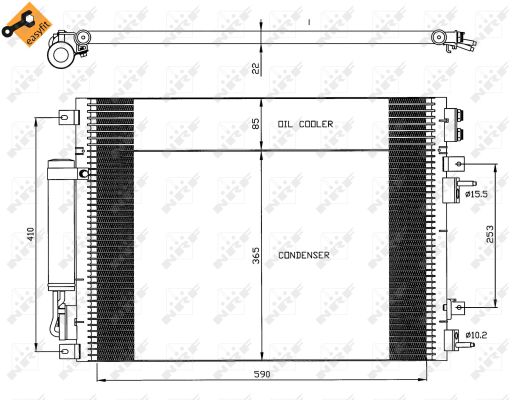 Condensator, climatizare 35626 NRF