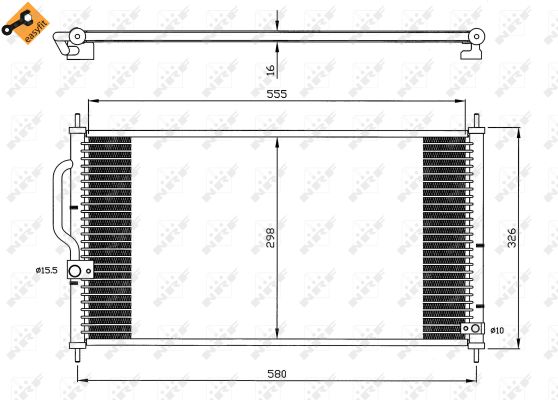 Condensator, climatizare 35627 NRF