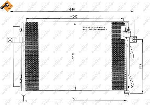 Condensator, climatizare 35630 NRF