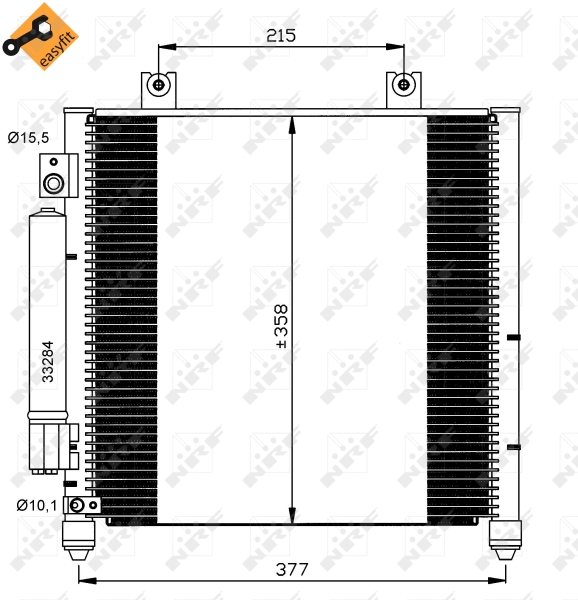 Condensator, climatizare 35637 NRF