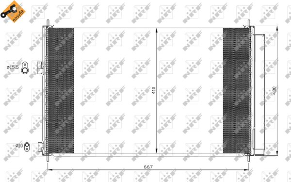 Condensator, climatizare 35641 NRF