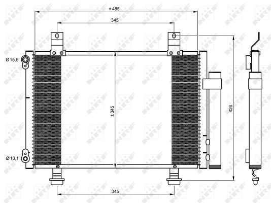 Condensator, climatizare 35645 NRF