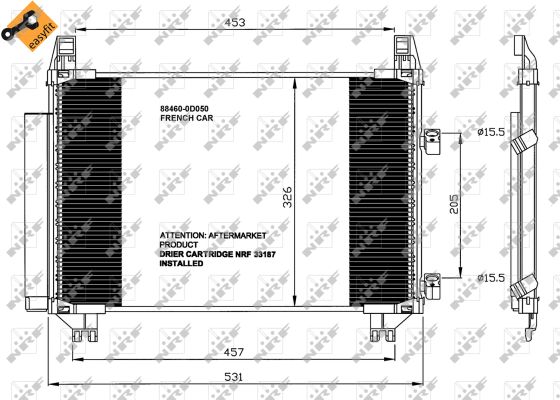 Condensator, climatizare 35653 NRF