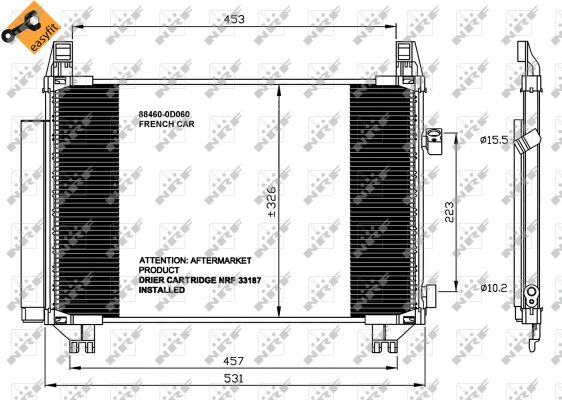 Condensator, climatizare 35654 NRF