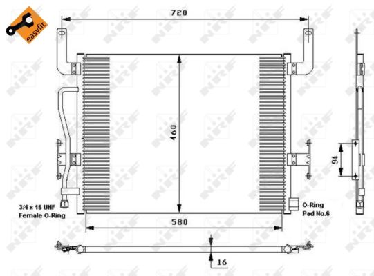 Condensator, climatizare 35655 NRF