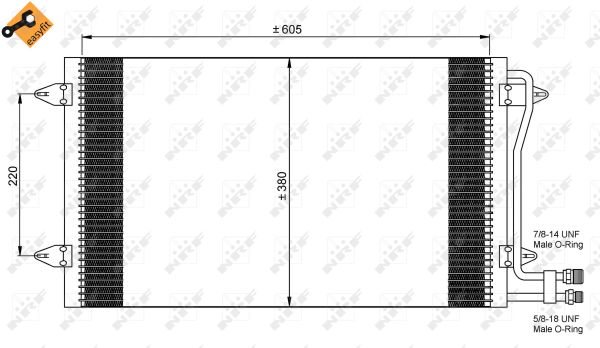 Condensator, climatizare 35656 NRF