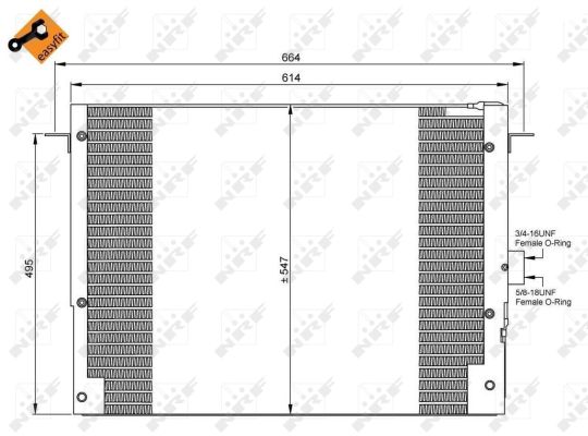 Condensator, climatizare 35657 NRF