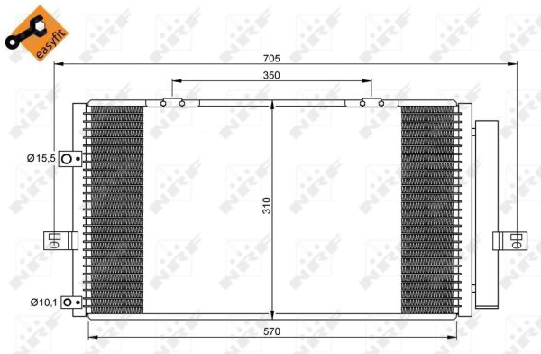 Condensator, climatizare 35659 NRF