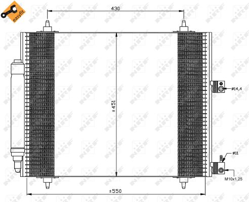 Condensator, climatizare 35669 NRF