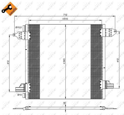 Condensator, climatizare 35702 NRF