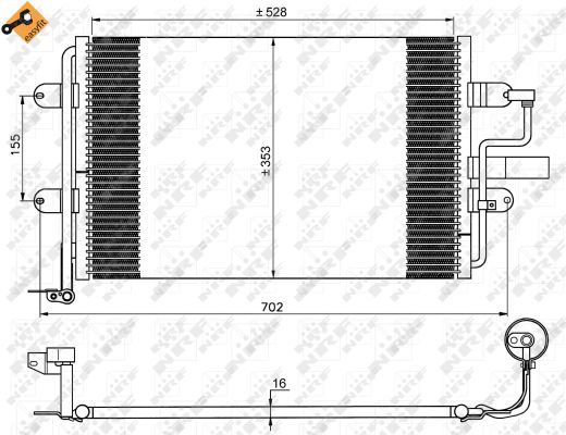 Condensator, climatizare 35733 NRF