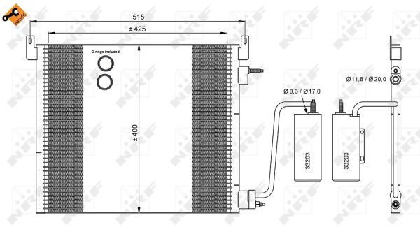 Condensator, climatizare 35741 NRF