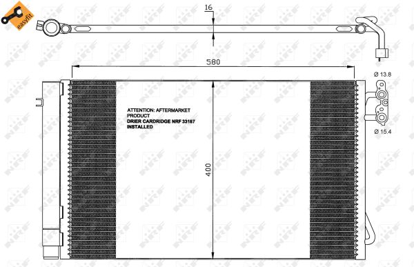 Condensator, climatizare 35743 NRF