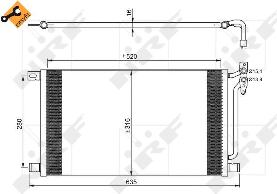 Condensator, climatizare 35748 NRF