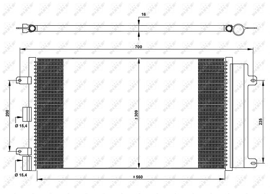 Condensator, climatizare 35752 NRF