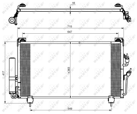 Condensator, climatizare 35755 NRF